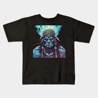 Ayahuasca And the Old Shaman Ritual Kids T-Shirt